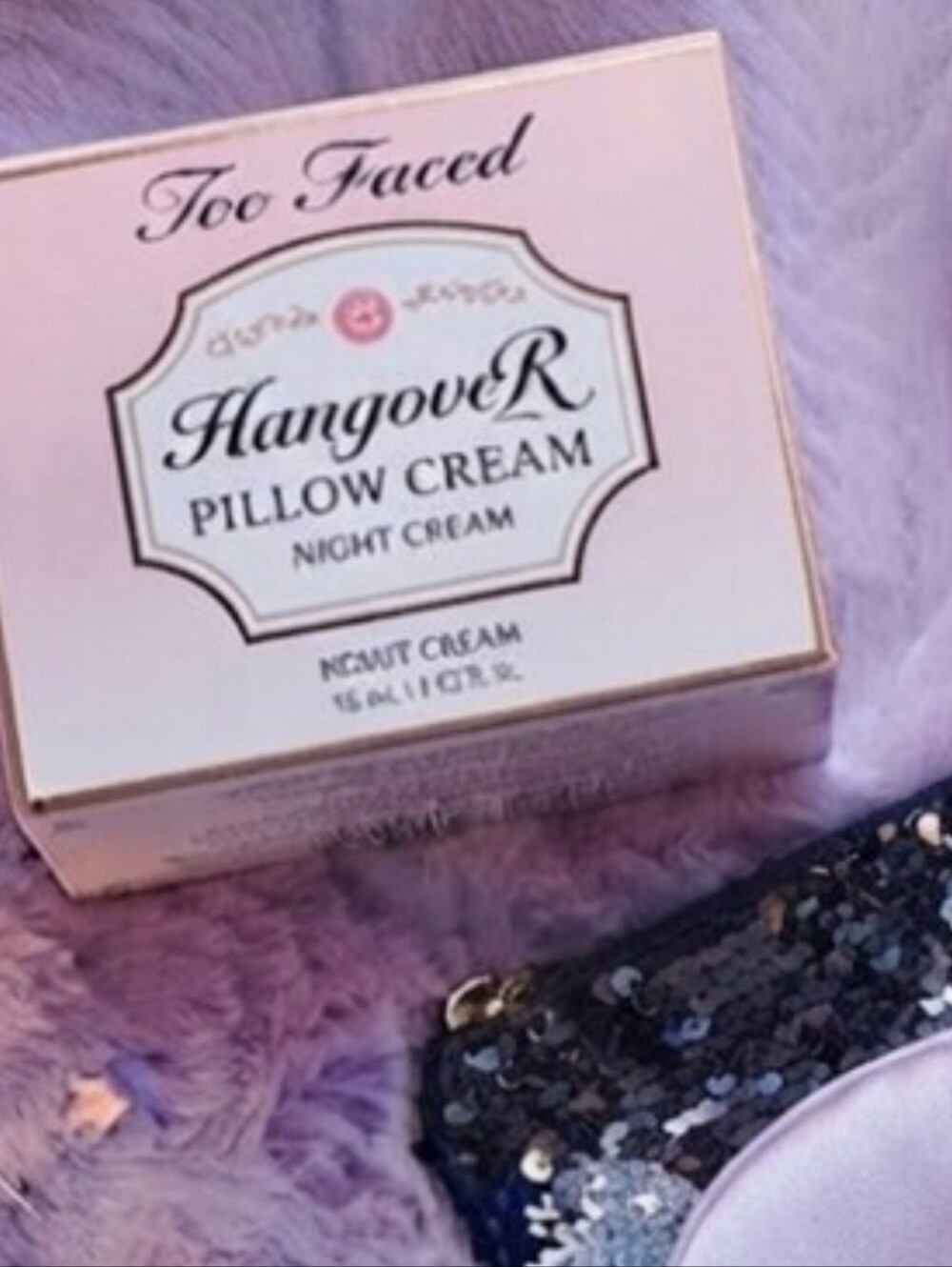 Gift Set 🌌🌜💤 Too Faced Pillow Cream, Sequin Bag, Headband, Matching Eye Mask